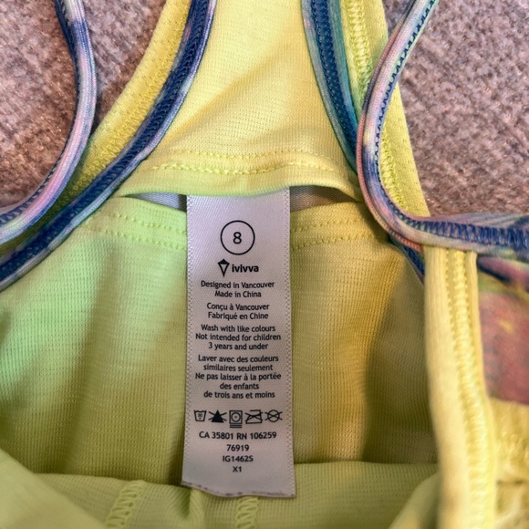 Ivivva tank with built in bra - Picture 2 of 3